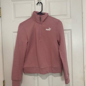 Mauve quarter zip puma sweatshirt